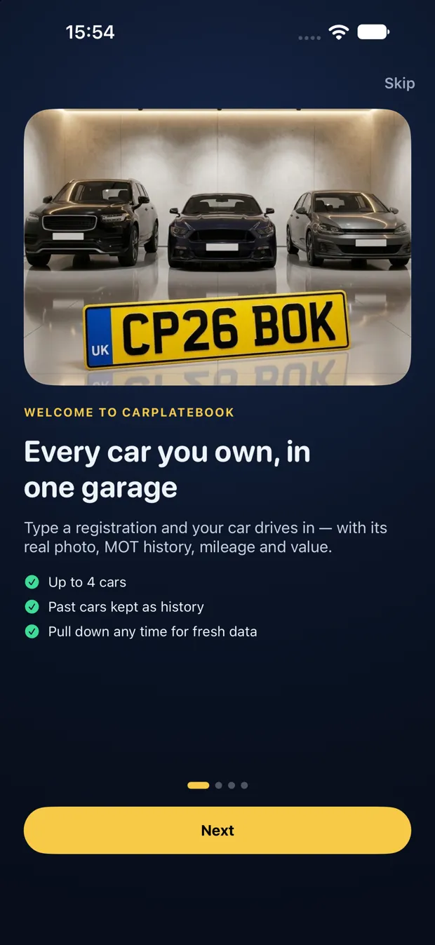 Welcome screen